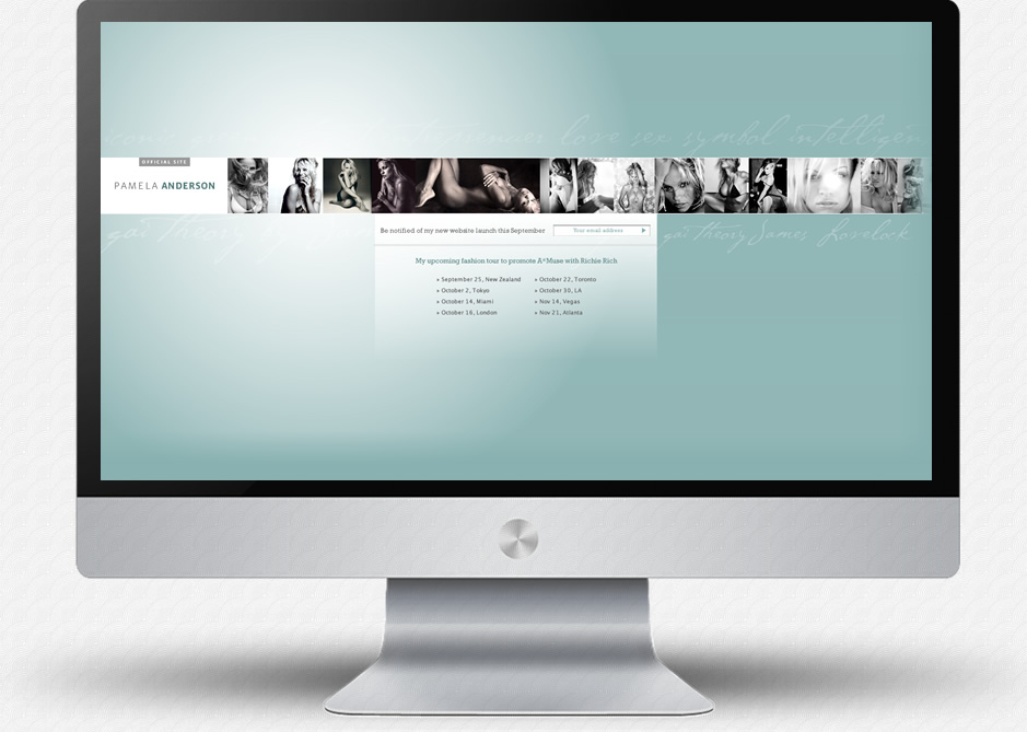 Pamela Anderson Pre-Launch Teaser Pager
