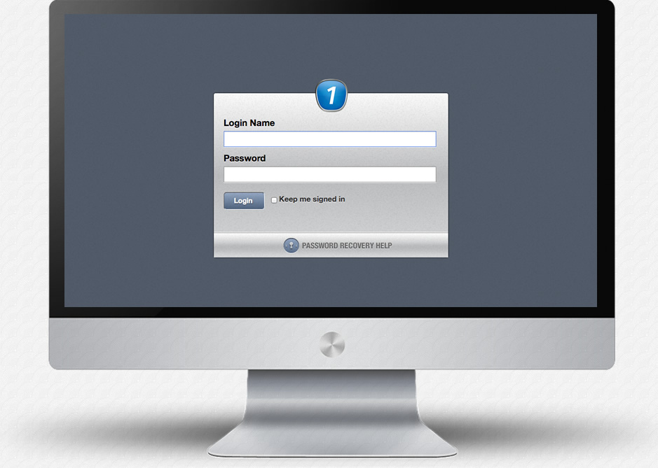 1to1Real Application: Login Screen