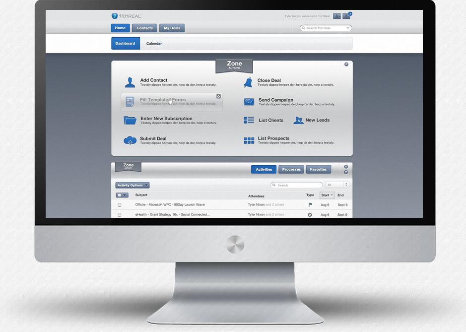1to1Real Application: EMD Dealers Dashboard