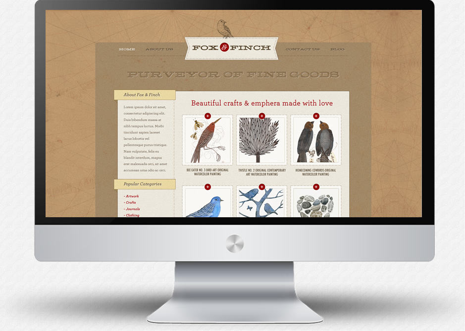 Fox & Finch: Homepage